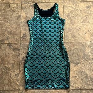 BlackMilk Mermaid Foil Print Bodycon dress